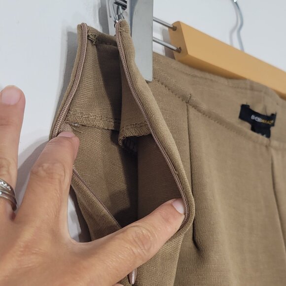 BCBGMaxAzria Caramel Side Zipper Slim Fit Ankle Leggings Business Causal Size XS - Picture 7 of 12